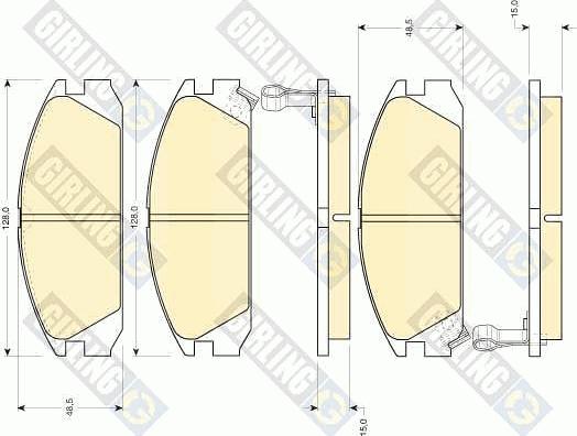 Girling 6109259 - Тормозные колодки, дисковые, комплект autospares.lv