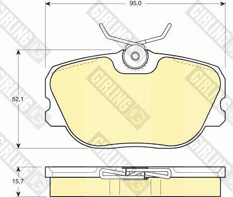 Girling 6104931 - Тормозные колодки, дисковые, комплект autospares.lv