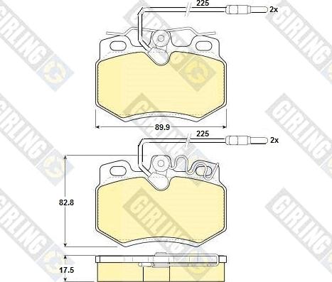 Girling 6104461 - Тормозные колодки, дисковые, комплект autospares.lv