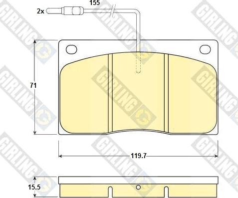 Girling 6104431 - Тормозные колодки, дисковые, комплект autospares.lv