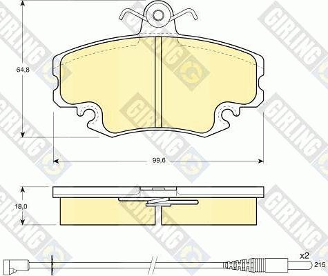 Girling 6104001 - Тормозные колодки, дисковые, комплект autospares.lv