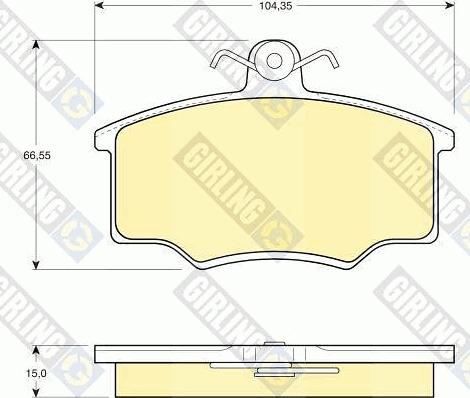 Girling 6104031 - Тормозные колодки, дисковые, комплект autospares.lv