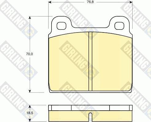 Girling 6104072 - Тормозные колодки, дисковые, комплект autospares.lv