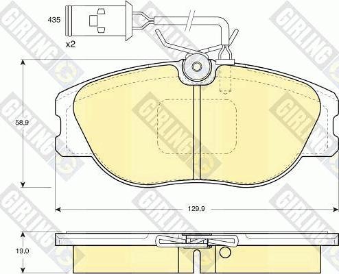 Girling 6104831 - Тормозные колодки, дисковые, комплект autospares.lv