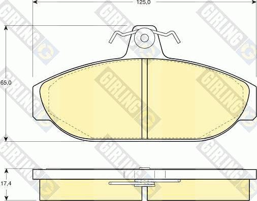 Girling 6104821 - Тормозные колодки, дисковые, комплект autospares.lv