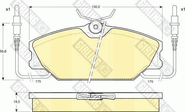 Girling 6104251 - Тормозные колодки, дисковые, комплект autospares.lv