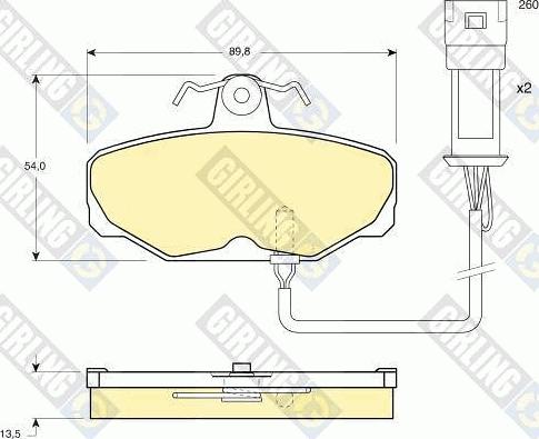 Girling 6104711 - Тормозные колодки, дисковые, комплект autospares.lv