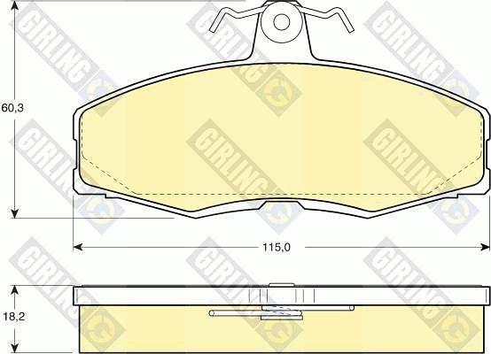 Girling 6104731 - Тормозные колодки, дисковые, комплект autospares.lv