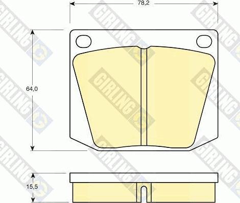 Girling 6105411 - Тормозные колодки, дисковые, комплект autospares.lv