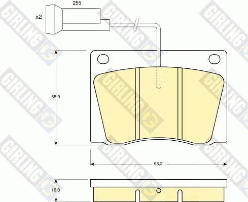 Girling 6105691 - Тормозные колодки, дисковые, комплект autospares.lv