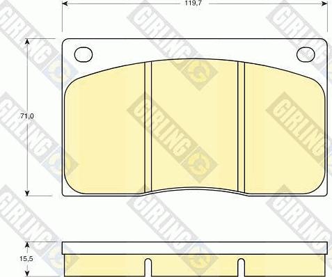 Girling 6105851 - Тормозные колодки, дисковые, комплект autospares.lv