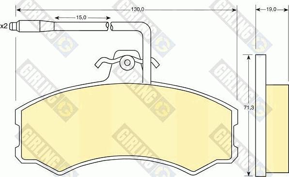 Girling 6106951 - Тормозные колодки, дисковые, комплект autospares.lv