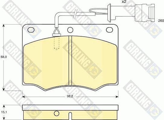 Girling 6106911 - Тормозные колодки, дисковые, комплект autospares.lv