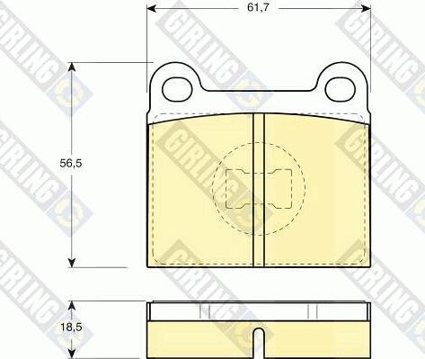 Girling 6106632 - Тормозные колодки, дисковые, комплект autospares.lv