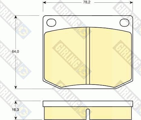 Girling 6106371 - Тормозные колодки, дисковые, комплект autospares.lv