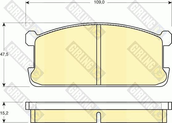 Girling 6101949 - Тормозные колодки, дисковые, комплект autospares.lv