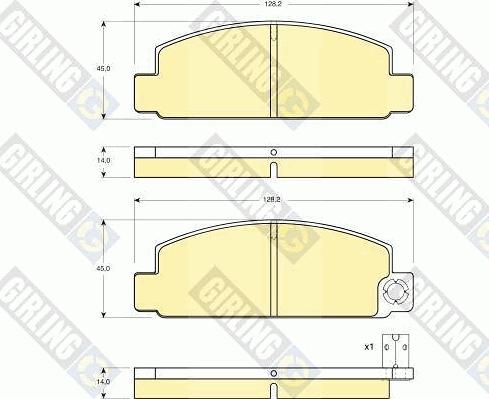 Girling 6101969 - Тормозные колодки, дисковые, комплект autospares.lv