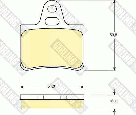 Girling 6101469 - Тормозные колодки, дисковые, комплект autospares.lv