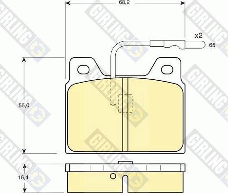 Girling 6101561 - Тормозные колодки, дисковые, комплект autospares.lv