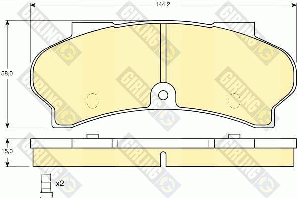 Girling 6101643 - Тормозные колодки, дисковые, комплект autospares.lv