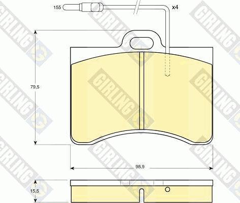 Girling 6101659 - Тормозные колодки, дисковые, комплект autospares.lv