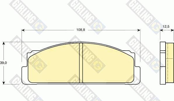 Girling 6101053 - Тормозные колодки, дисковые, комплект autospares.lv