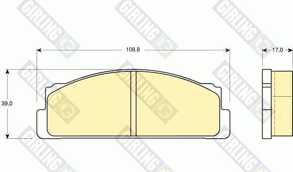 Girling 6101063 - Тормозные колодки, дисковые, комплект autospares.lv