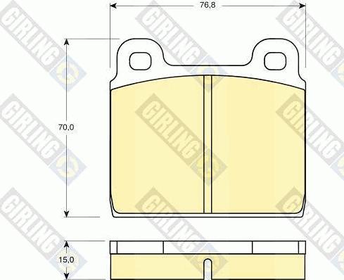 Girling 6101002 - Тормозные колодки, дисковые, комплект autospares.lv