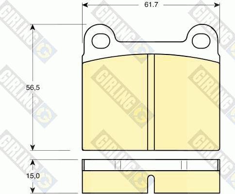 Girling 6101012 - Тормозные колодки, дисковые, комплект autospares.lv