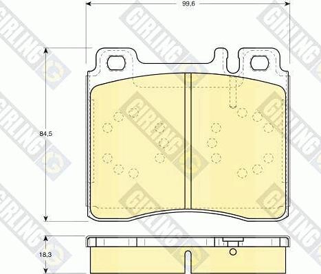 Girling 6101132 - Тормозные колодки, дисковые, комплект autospares.lv