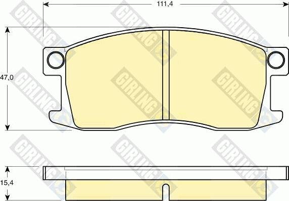 Girling 6101859 - Тормозные колодки, дисковые, комплект autospares.lv