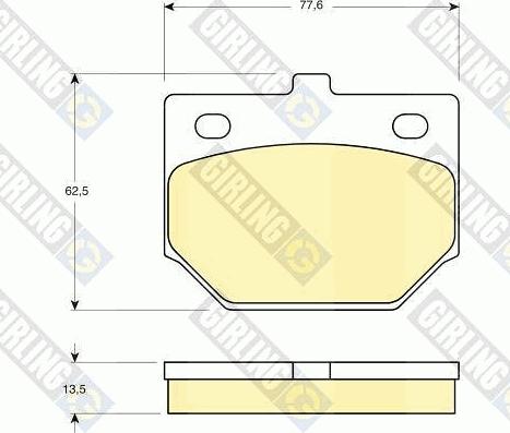 Girling 6101879 - Тормозные колодки, дисковые, комплект autospares.lv