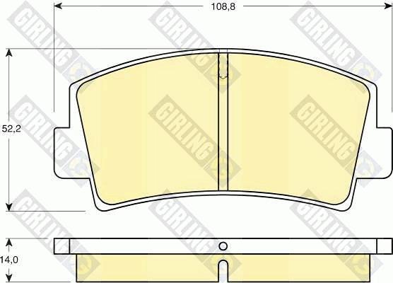 Girling 6101399 - Тормозные колодки, дисковые, комплект autospares.lv