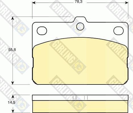 Girling 6101389 - Тормозные колодки, дисковые, комплект autospares.lv