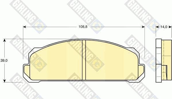 Girling 6101233 - Тормозные колодки, дисковые, комплект autospares.lv