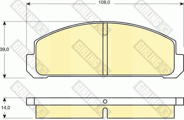 Girling 6101789 - Тормозные колодки, дисковые, комплект autospares.lv