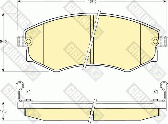 Girling 6108959 - Тормозные колодки, дисковые, комплект autospares.lv