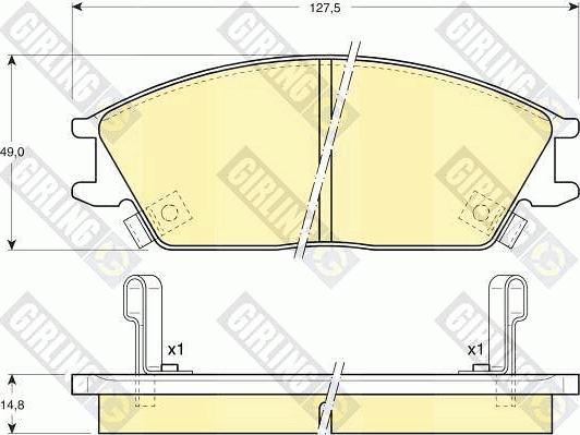 Girling 6108939 - Тормозные колодки, дисковые, комплект autospares.lv