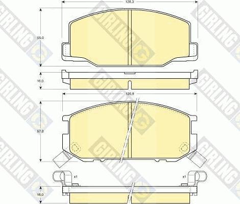 Girling 6108699 - Тормозные колодки, дисковые, комплект autospares.lv