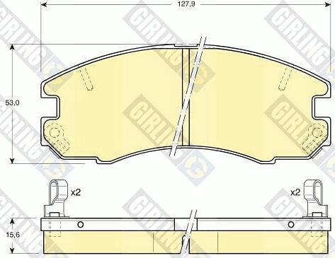 Girling 6108689 - Тормозные колодки, дисковые, комплект autospares.lv