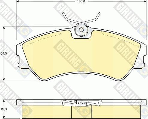 Girling 6108621 - Тормозные колодки, дисковые, комплект autospares.lv