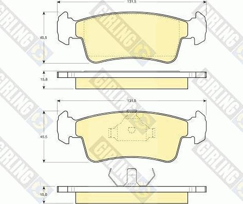 Girling 6108672 - Тормозные колодки, дисковые, комплект autospares.lv