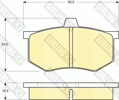 Girling 6108011 - Тормозные колодки, дисковые, комплект autospares.lv