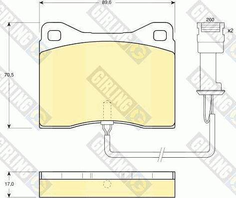 Girling 6108022 - Тормозные колодки, дисковые, комплект autospares.lv