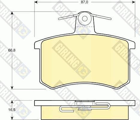 Girling 6108141 - Тормозные колодки, дисковые, комплект autospares.lv