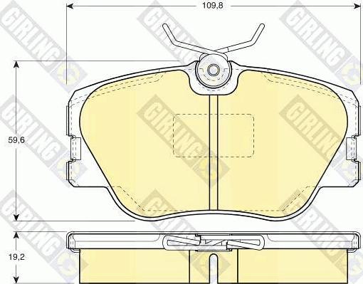 Girling 6108181 - Тормозные колодки, дисковые, комплект autospares.lv