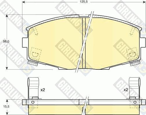 Girling 6108809 - Тормозные колодки, дисковые, комплект autospares.lv