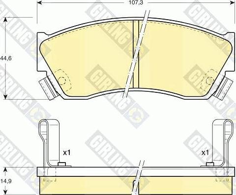 Girling 6108839 - Тормозные колодки, дисковые, комплект autospares.lv