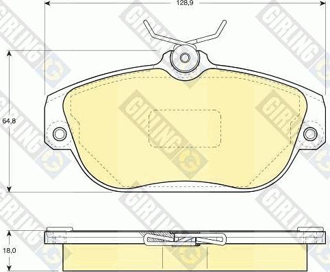 Girling 6108371 - Тормозные колодки, дисковые, комплект autospares.lv