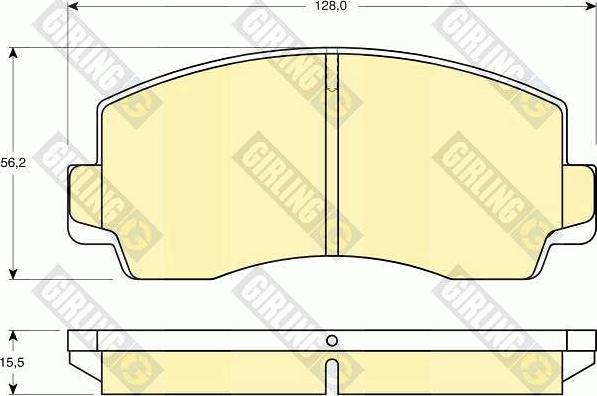 Girling 6108289 - Тормозные колодки, дисковые, комплект autospares.lv